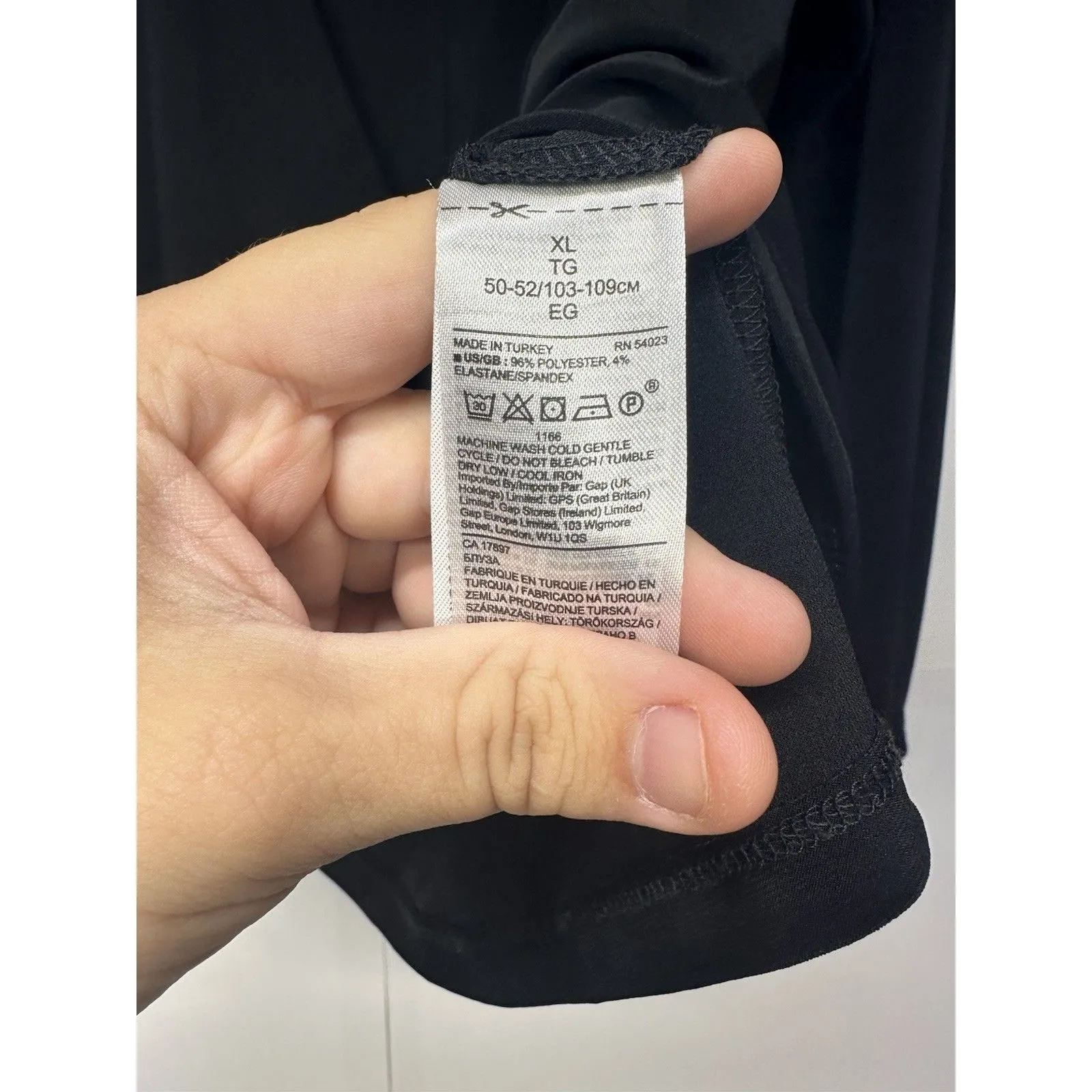 Banana Republic Women’s Top Size XL Black Long Sleeve Draped Surplice Blouse - Image 7