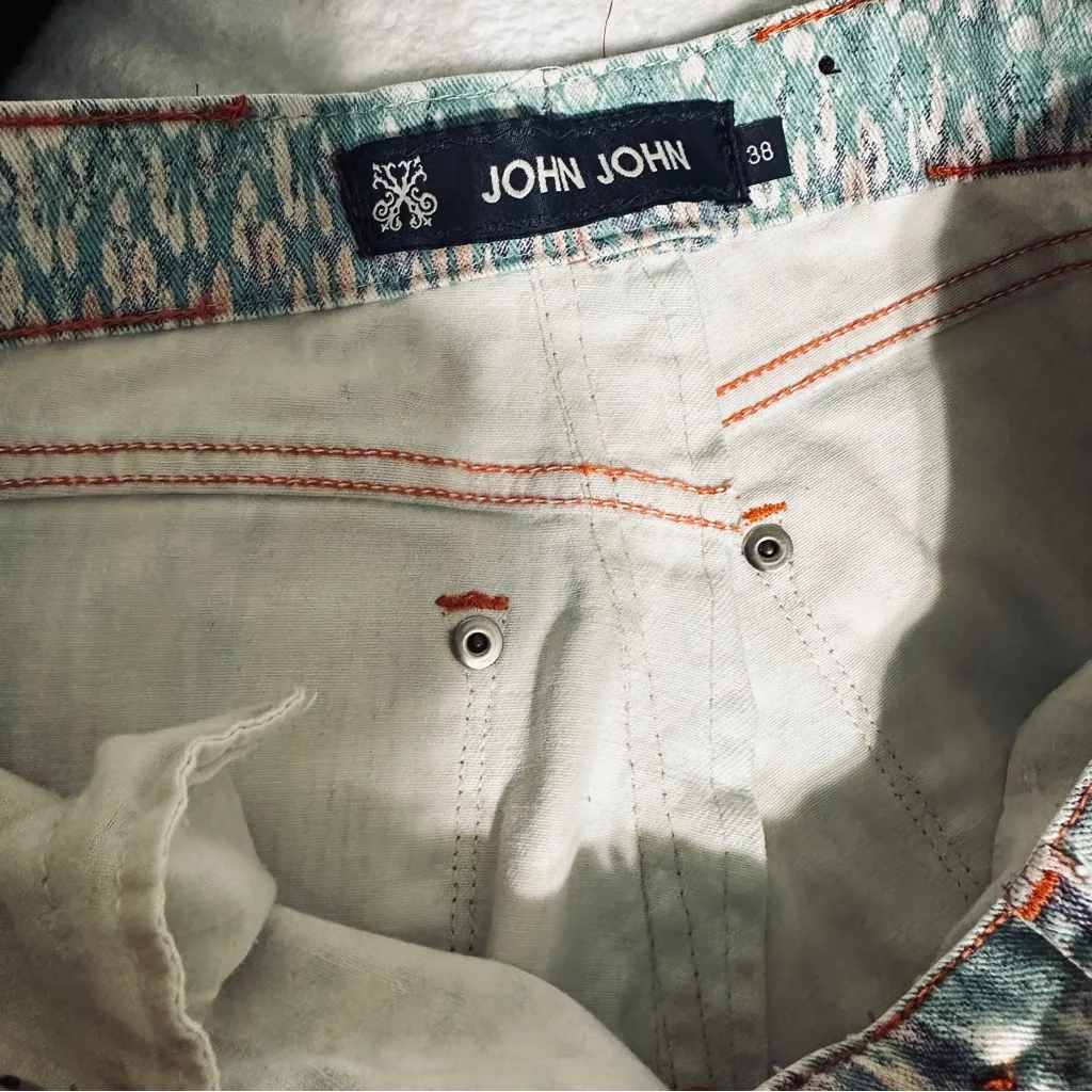 Brazilian John John Multicolor Distress Pants and flared leg Jeans Green Size 6 - Image 7