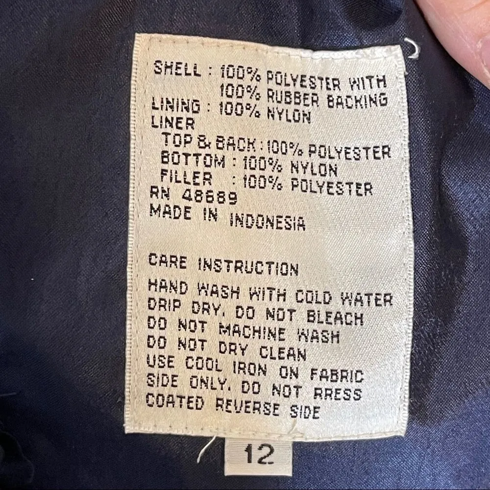 Vintage British Mist‎ Trench Coat Blue Size 12 - Image 7