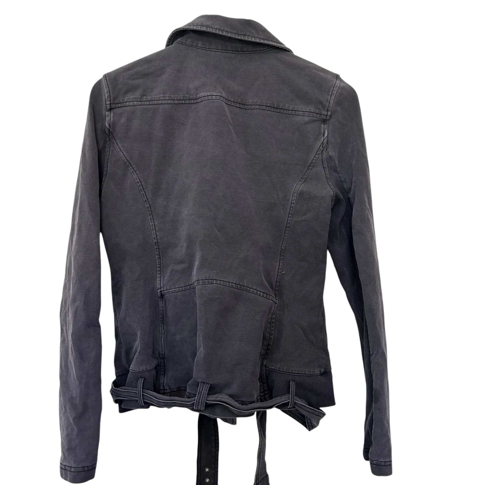 Anthropologie Marrakech Gray Moto Jacket Sz M - Image 5