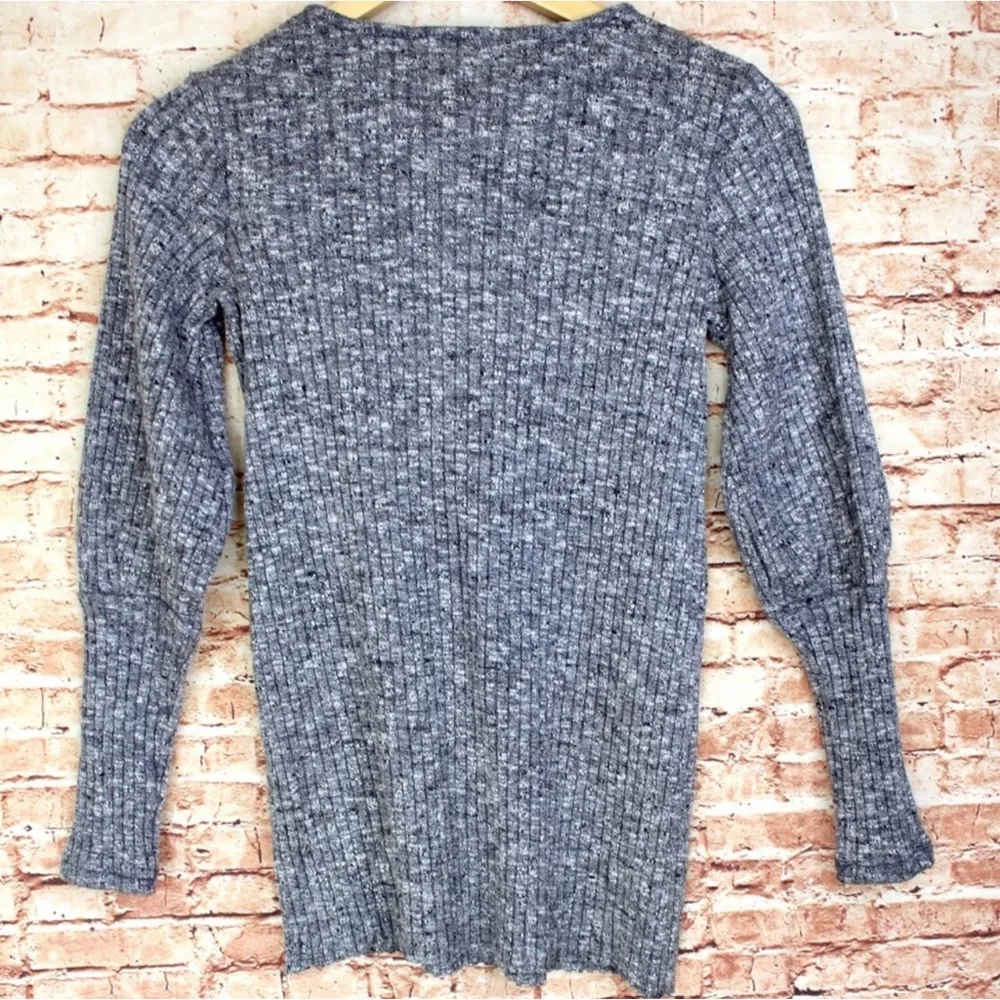 Madewell | Gray Heather Bubble Sleeve Sweater - Image 3