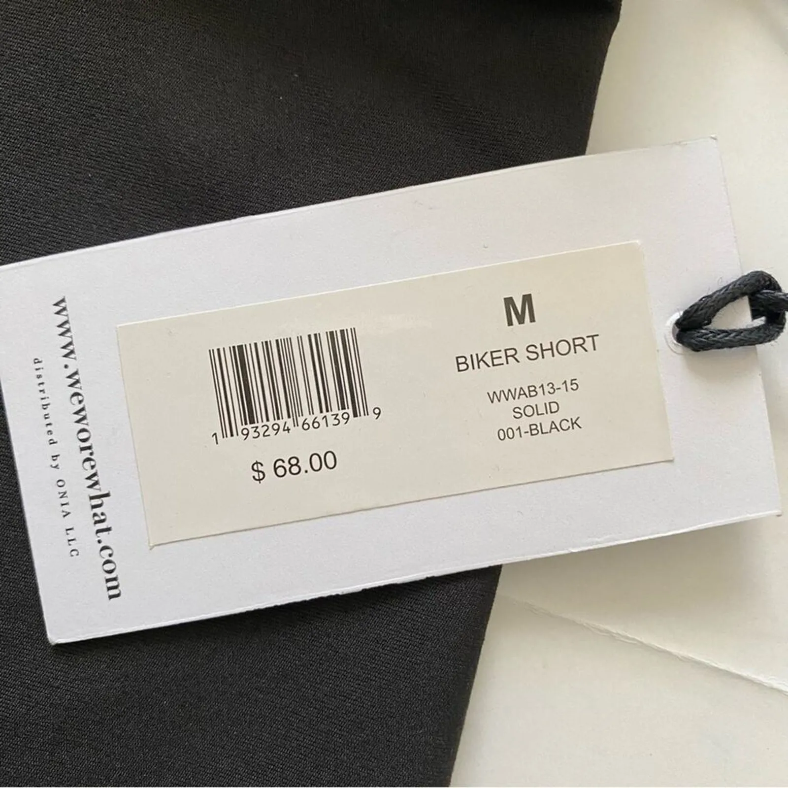 WeWoreWhat Solid Black High Waisted Biker Bike Short M Medium New - Image 5