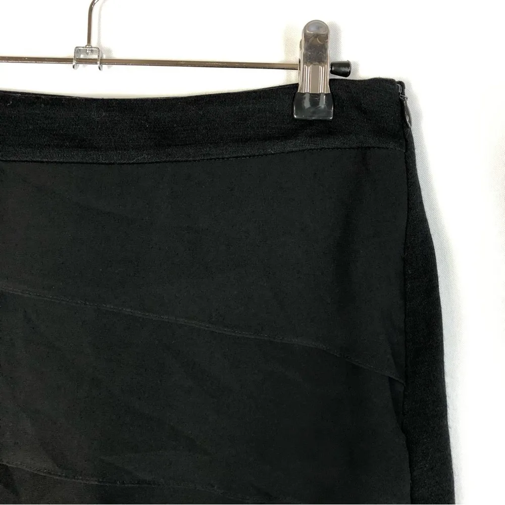 Ann Taylor Black Chiffon Tiered Mini Skirt 4 - Image 3