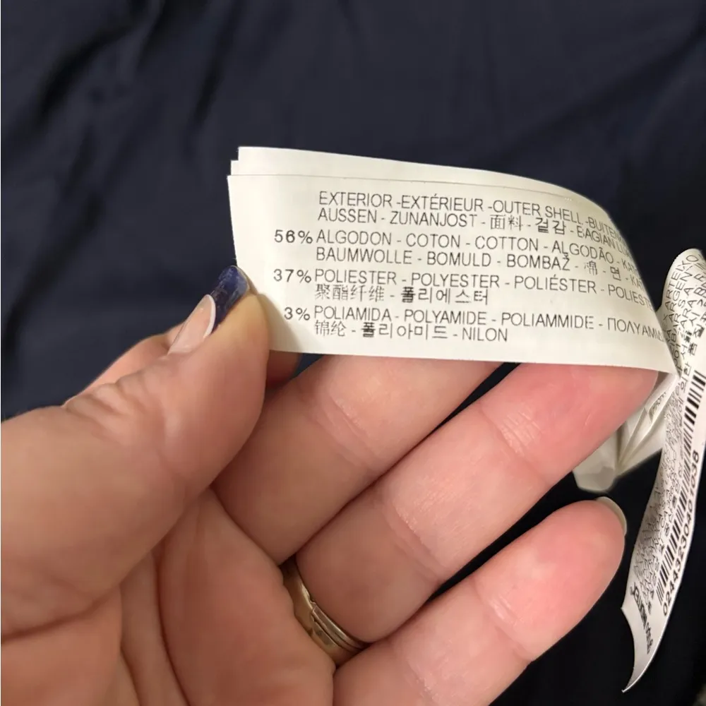 Zara Bloggers Fave Blue Coat Size Medium Jacket Open Front Blazer Boucle Tweed - Image 7