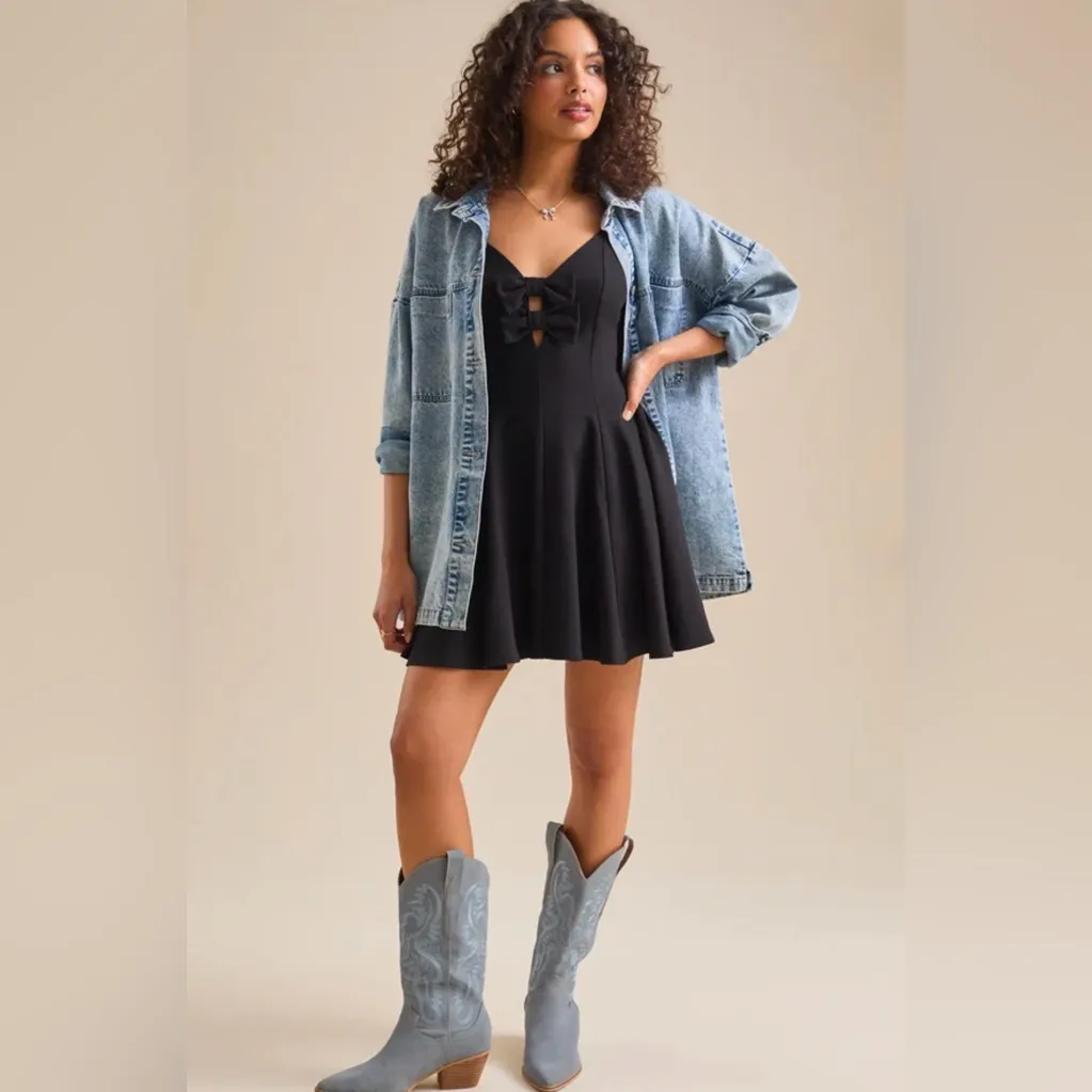 NWT Altar’d State Parker Bow Mini Dress - Image 2