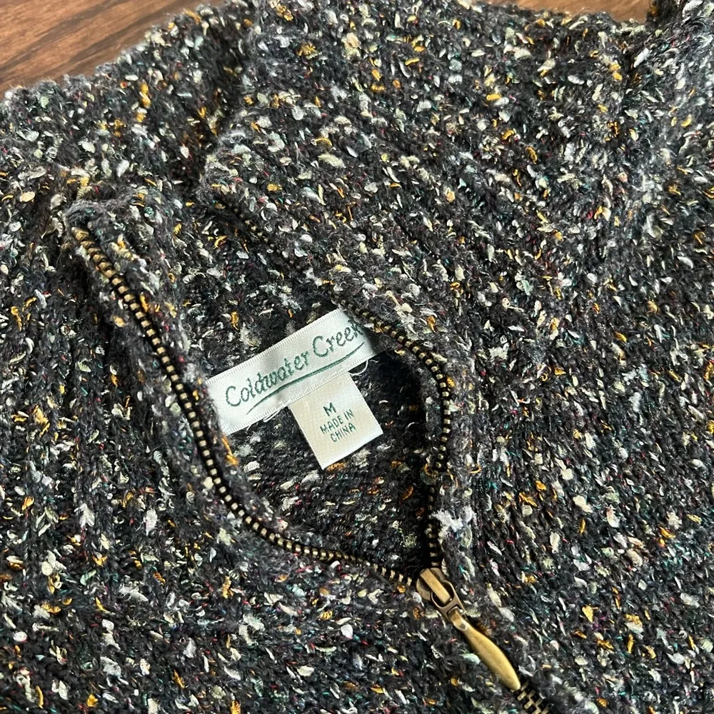 Coldwater Creek Multicolor Zip-Up Sweater - Image 2