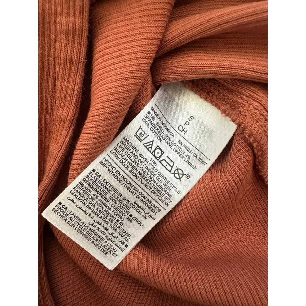 Old Navy Strapless Ribbed Maxi Dress Size Small Burnt Orange - Image 5