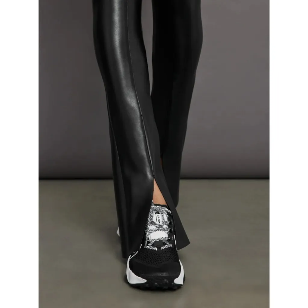 Norma Kamali Spat Leggings in Black Small New Womens Vegan Faux Leather - Image 12