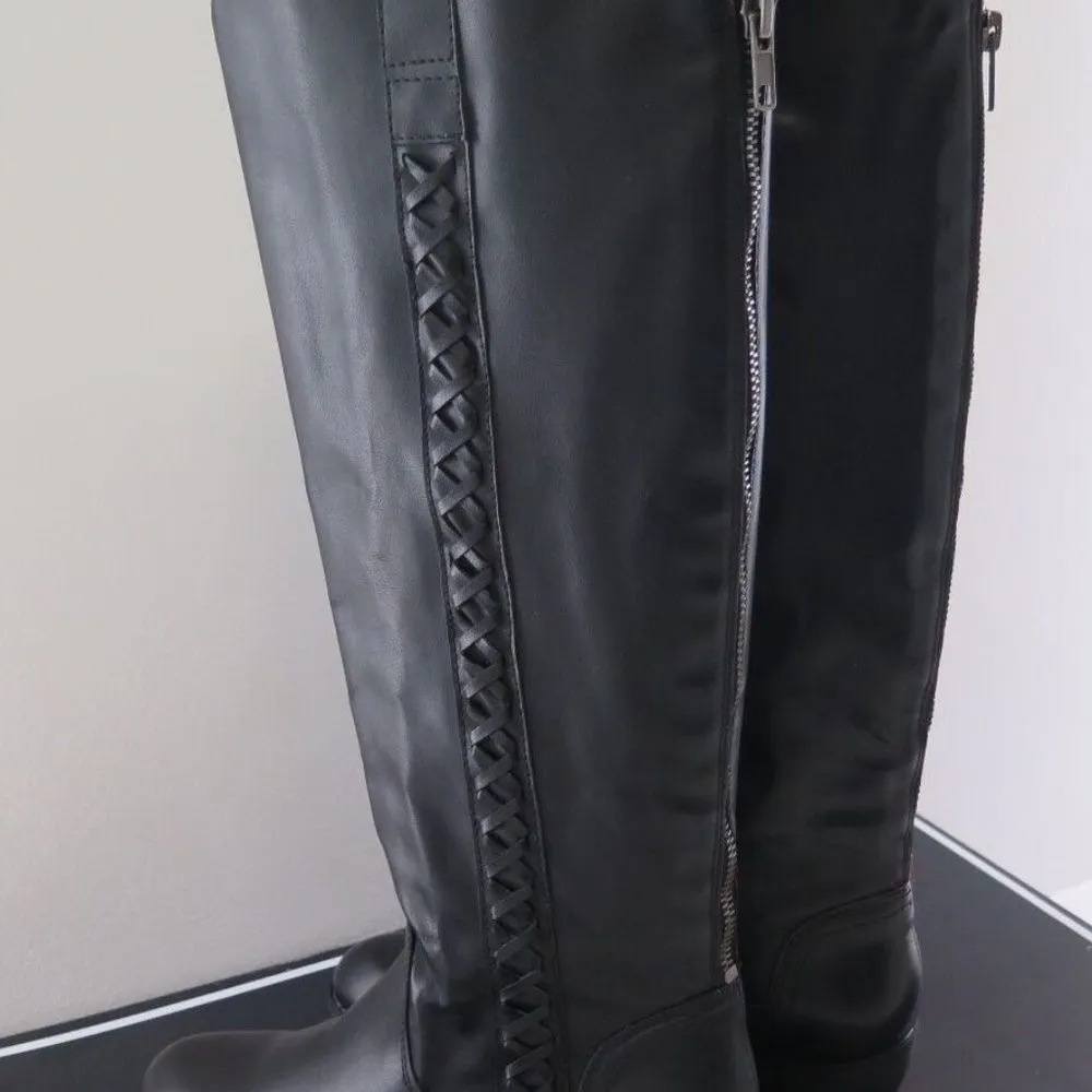 NEW Womens MIA CROSSINGS Knee High Black Boots 6 M - Image 3