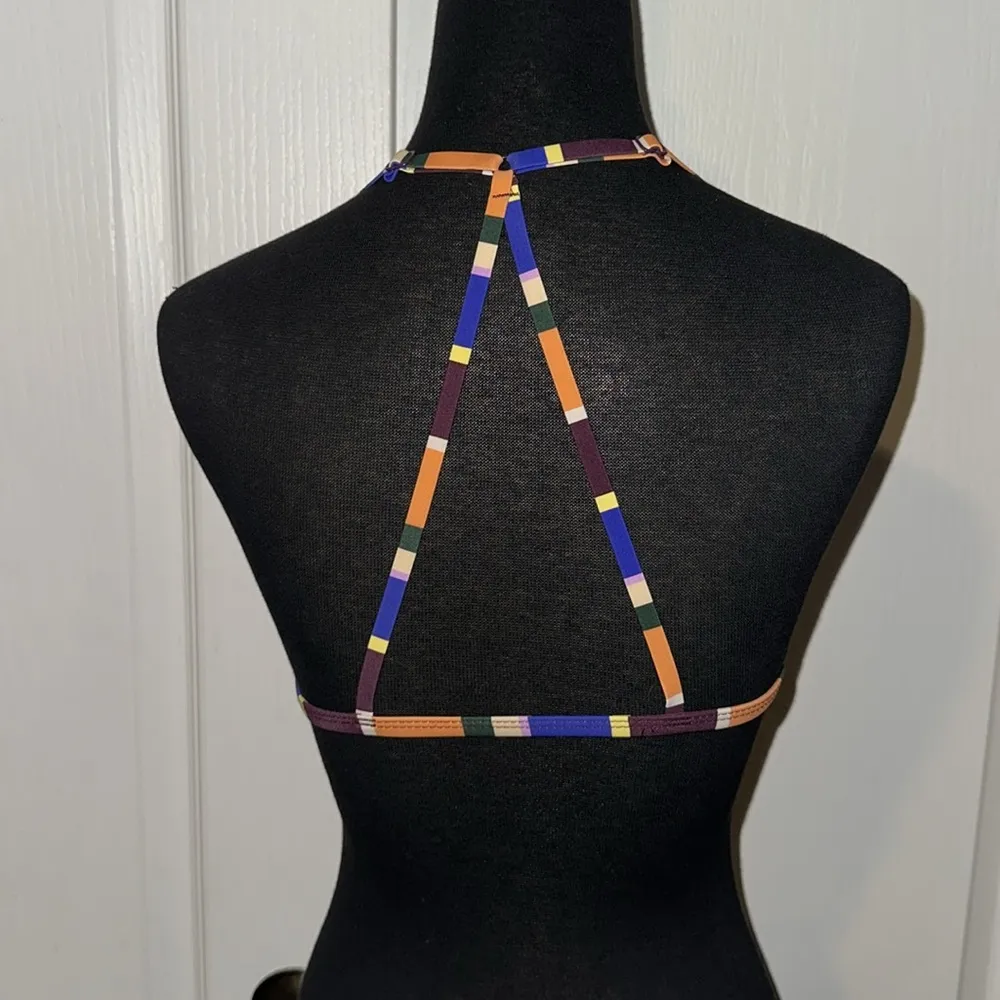 OUT FROM UNDER PARALLEL STRIPE STRAPPY CLASP FRONT BIKINI TOP - Image 3