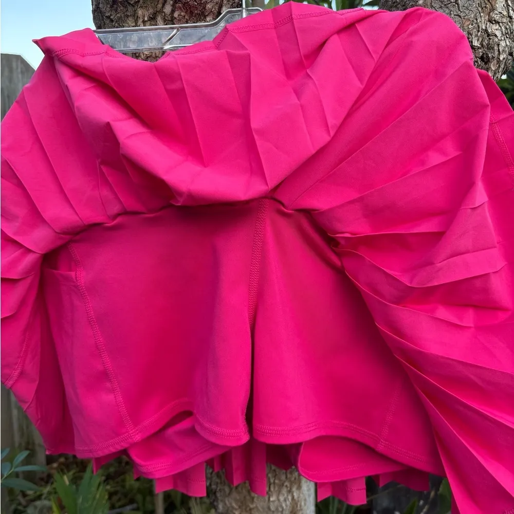 JOY LAB Hot Pink Pleated Mini Tennis Pickleball Skort Skirt - Image 6