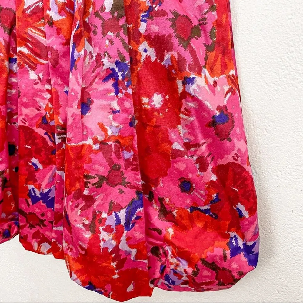 BCBG Begonia Strapless Floral Cocktail Dress Size 2 - Image 3