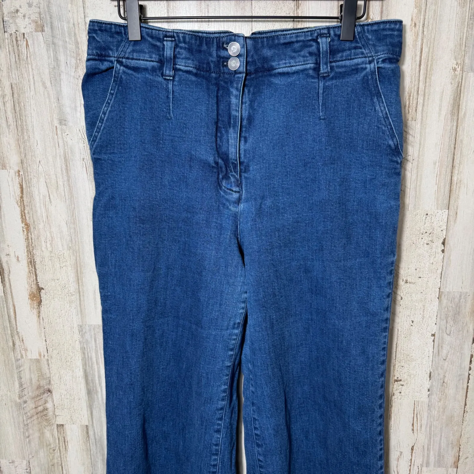 Maeve Anthropologie Bohemian High Rise Tailored Flare Jeans Medium Wash Size 32 - Image 4