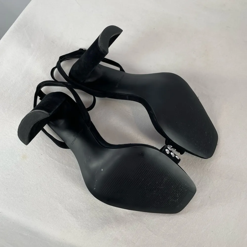 Steve Madden Popular‎ Studded Square Toe Heeled Sandal in Black Size 8 - Image 6