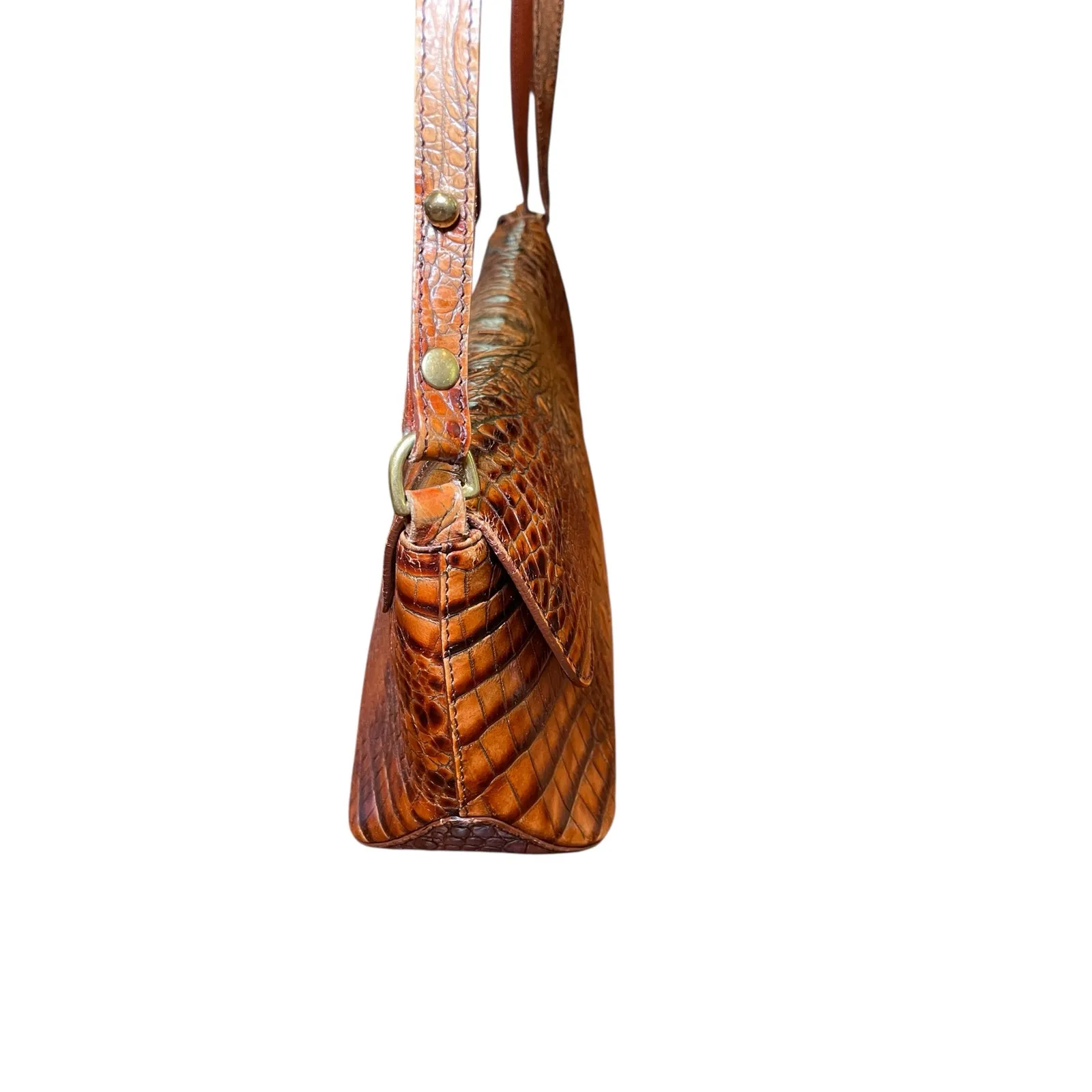 Brahmin Crocodile Embossed Daria Ombre Y2K Baguette Shoulder Bag - Image 5