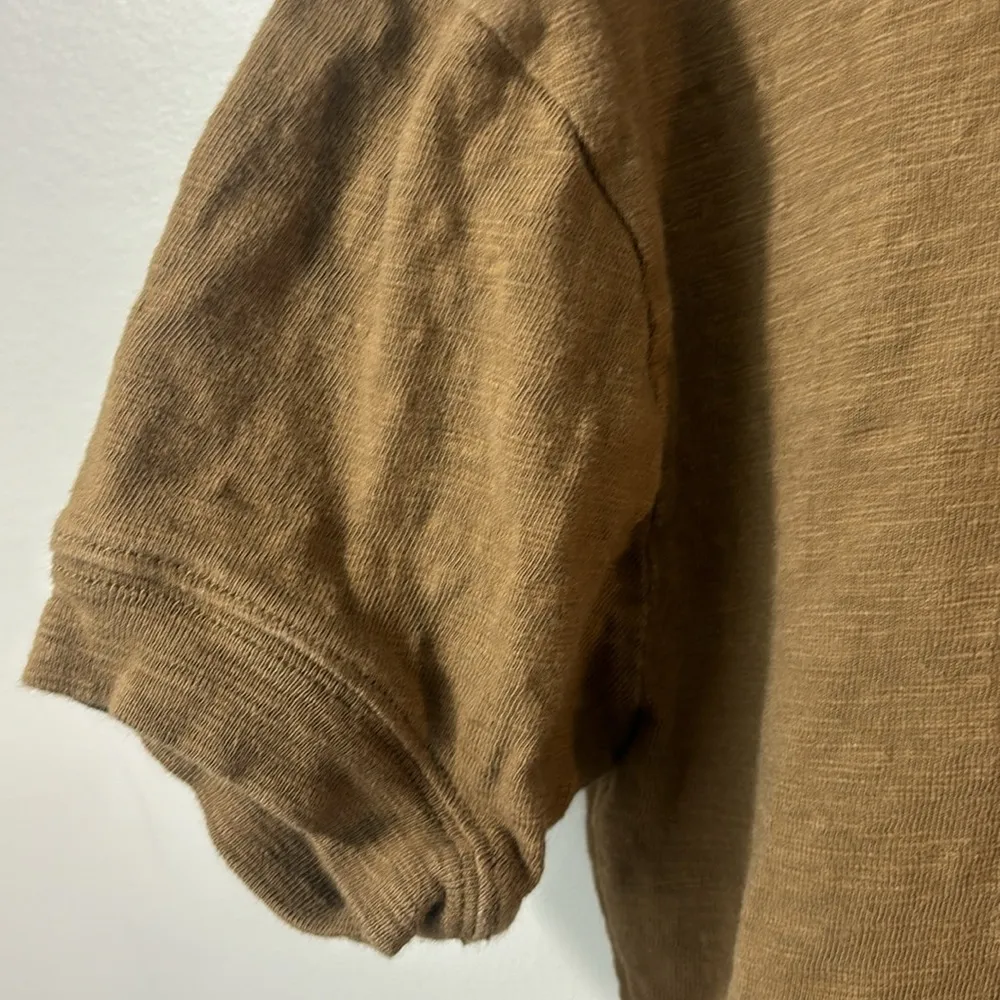 Madewell three-button henley tee in substantial cotton jersey raw -edged hem Sm - Image 5