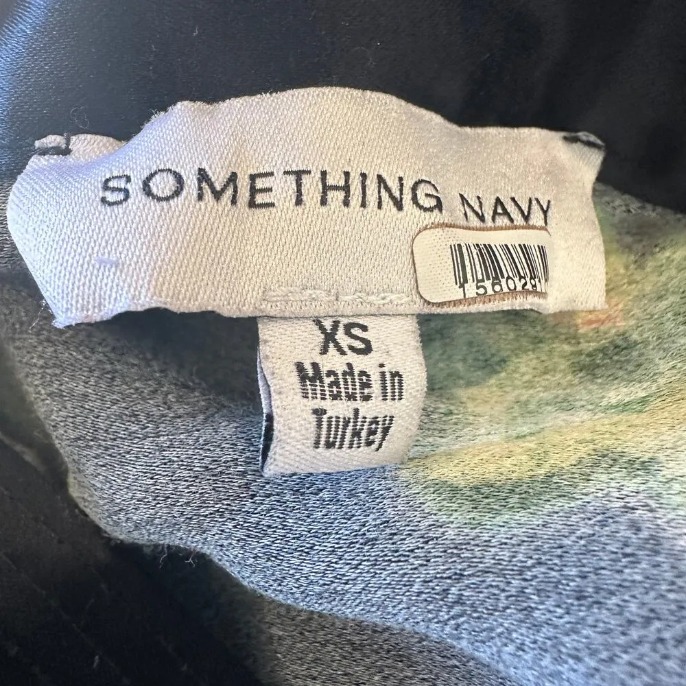 Something Navy Black Floral Satin Jumpsuit XS Cocktail Party Taper Designer $195 - Image 8