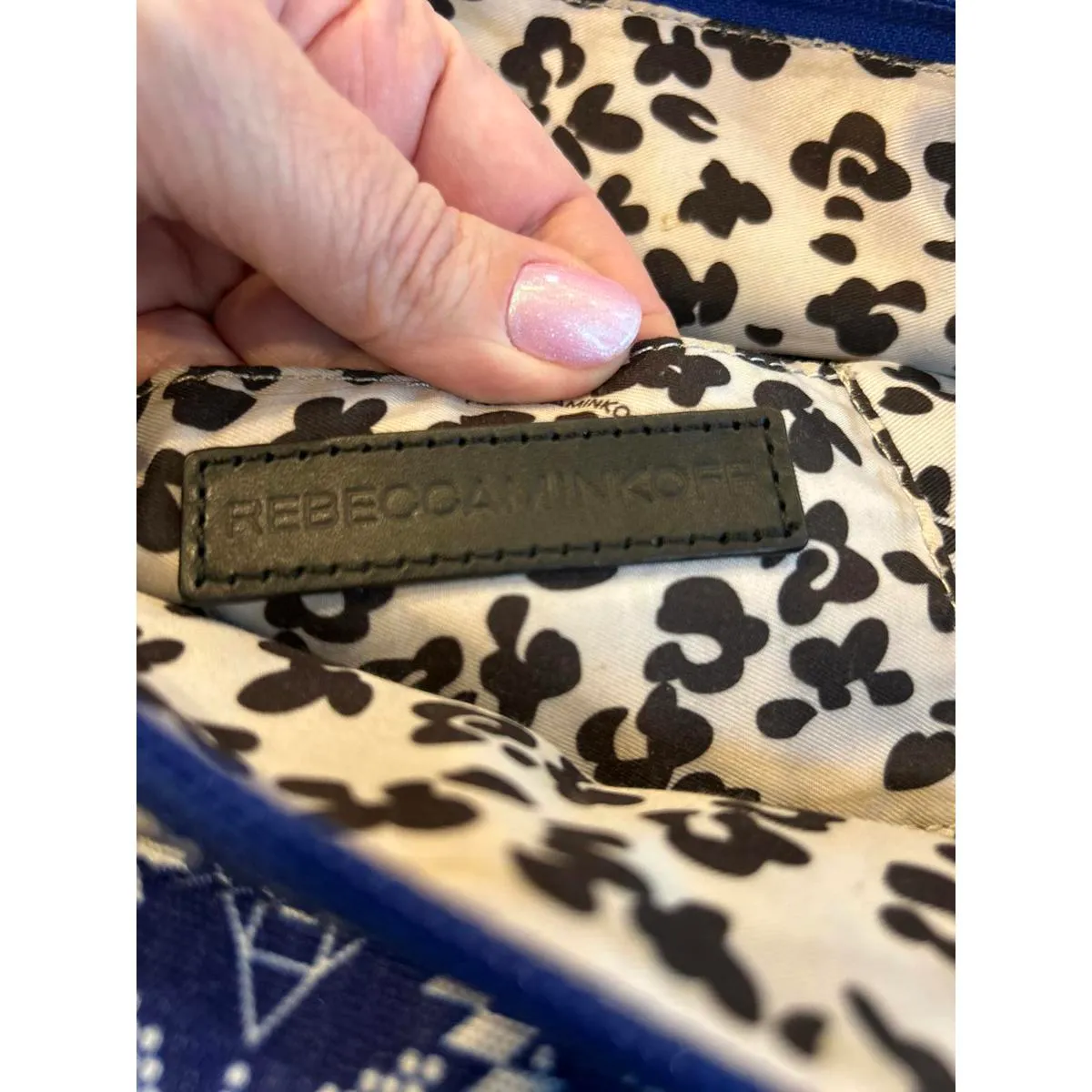 Patterned Handbag with Leather Accents by Rebecca Minkoff - Image 7