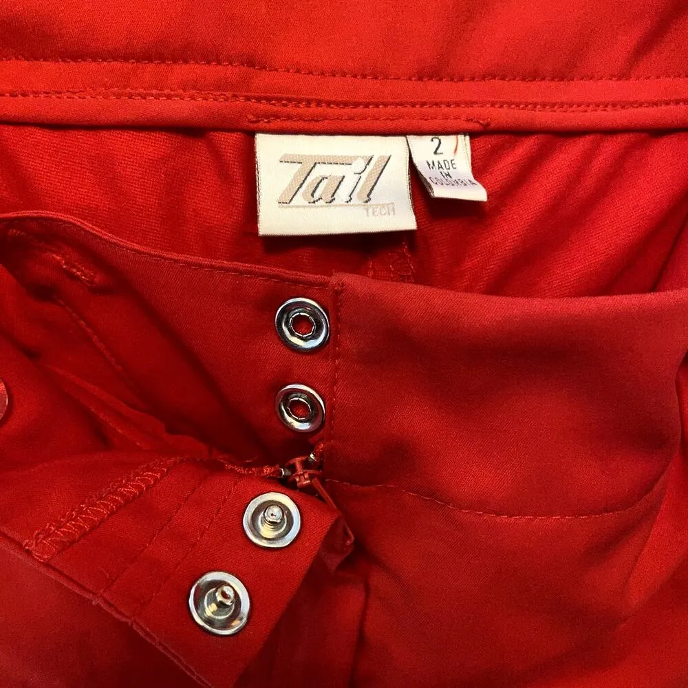 Tail Skort UPF 50+ Zip Pockets Front Slit Snap Golf Tennis Pickleball Red 27" Size 6 - Image 4