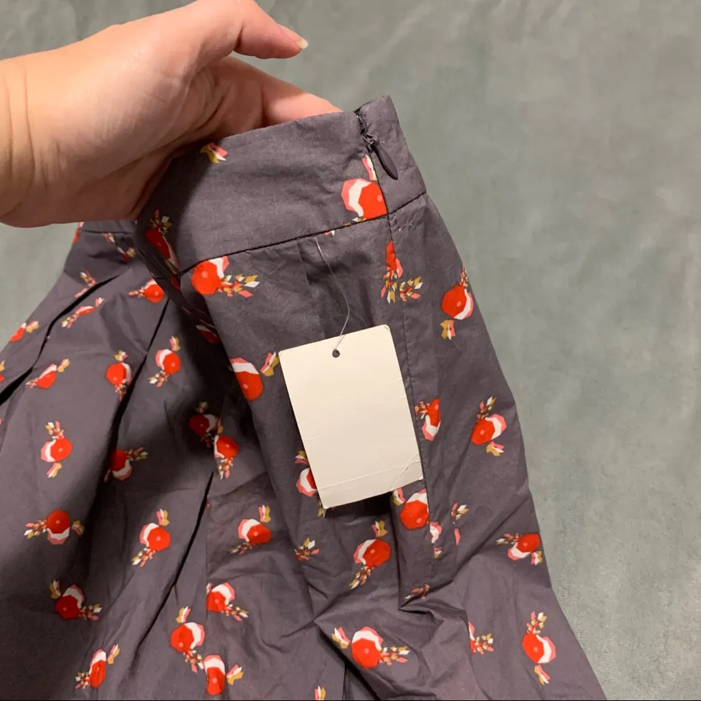 🌟 HP 12/7 Nordstrom Hinge Grey Floral Skirt M - Image 6