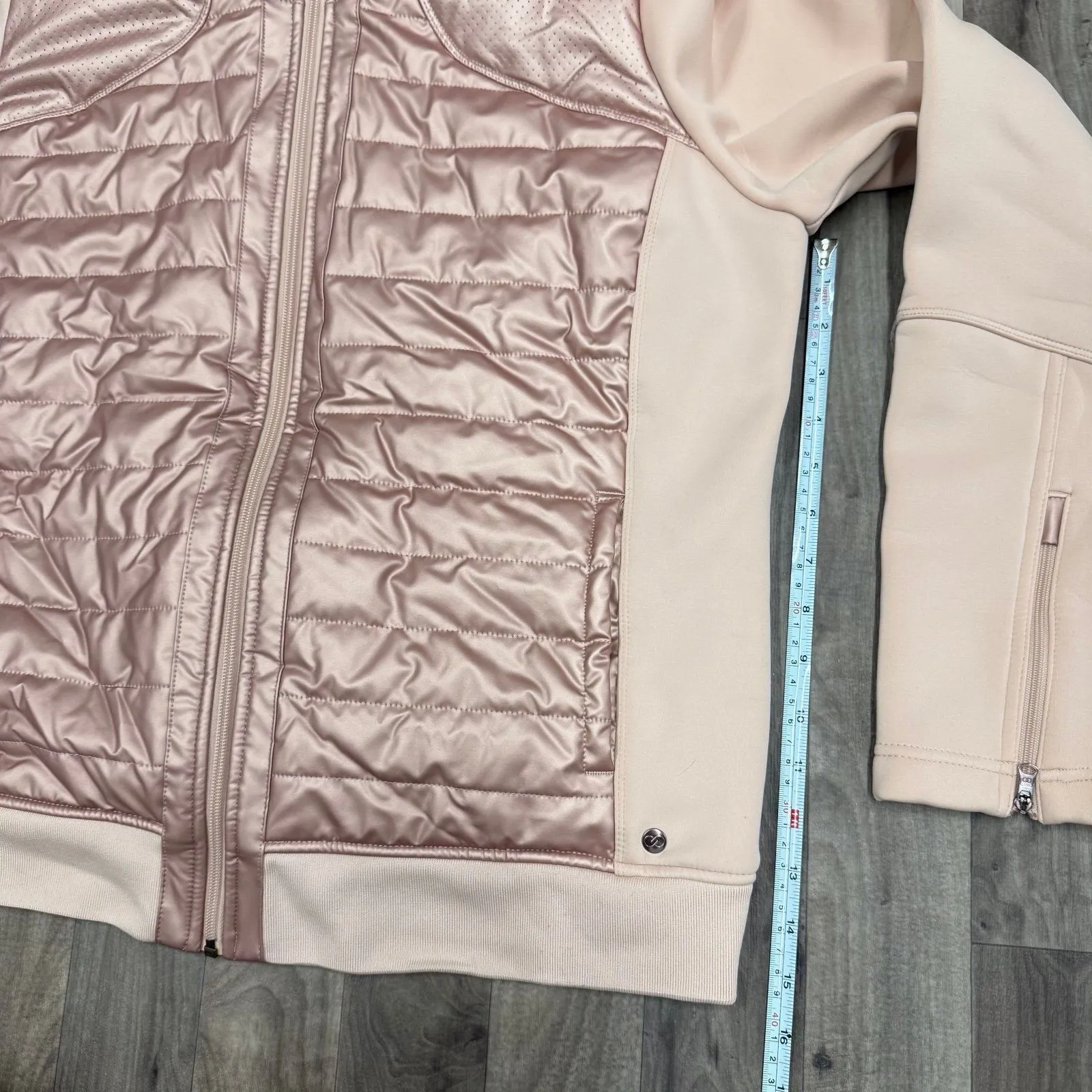 CALIA by Carrie Underwood Moto Hybrid hooded jacket blush pink Size XL - Image 4