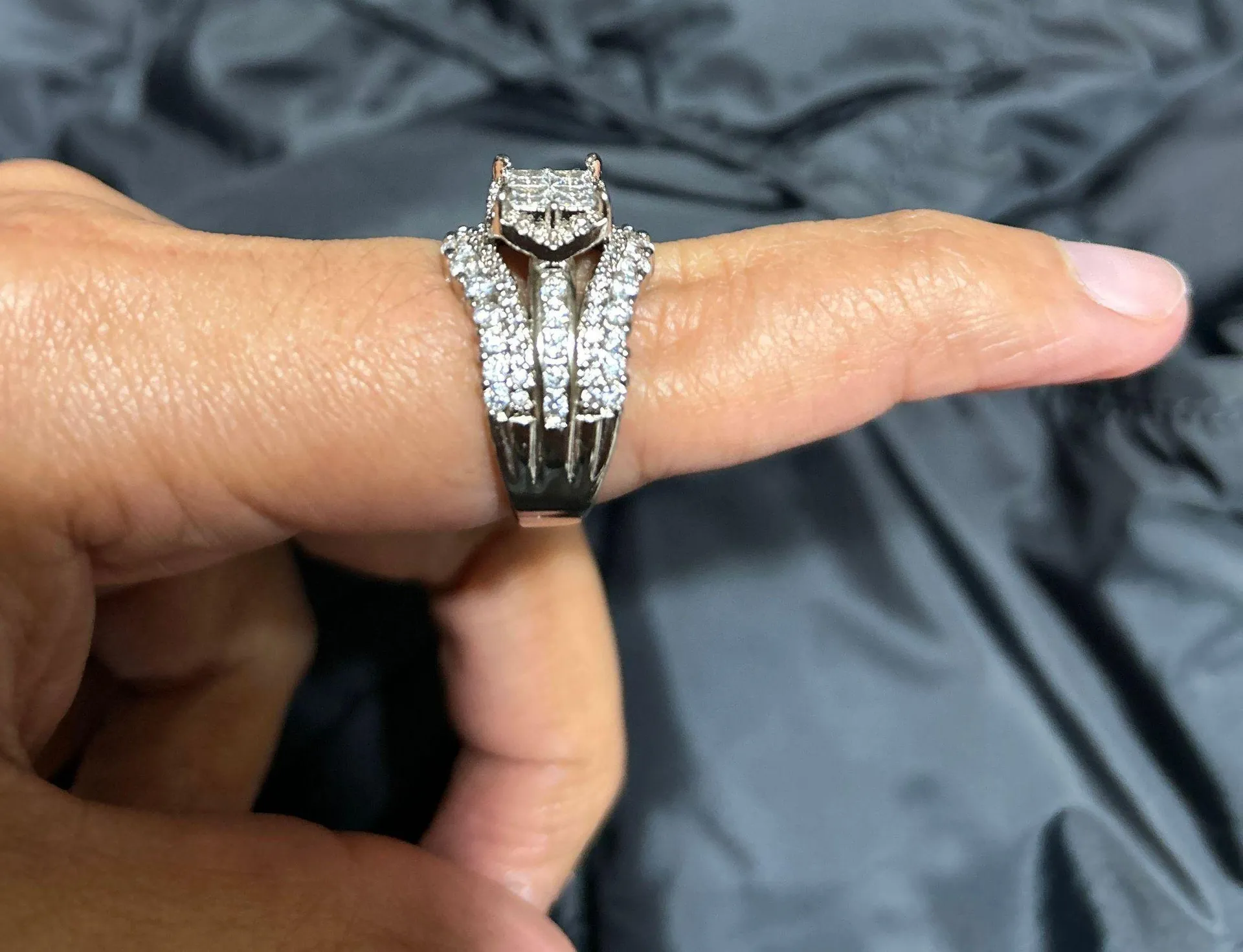 White Gold Wedding set Silver - Image 4