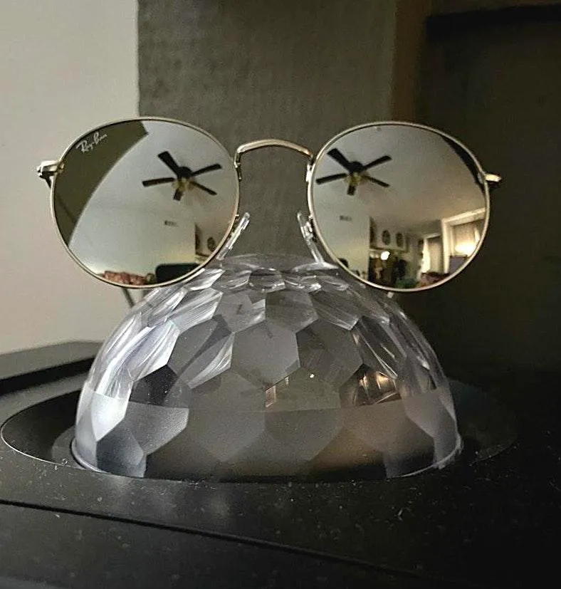 Ray-Ban Round Metal 50mm Silver Mirror - Image 2