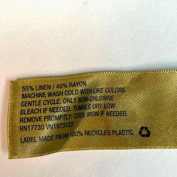 Universal Threads Mid-Rise Linen Blend Utility Pocket Drawstring Olive Green New - Image 8