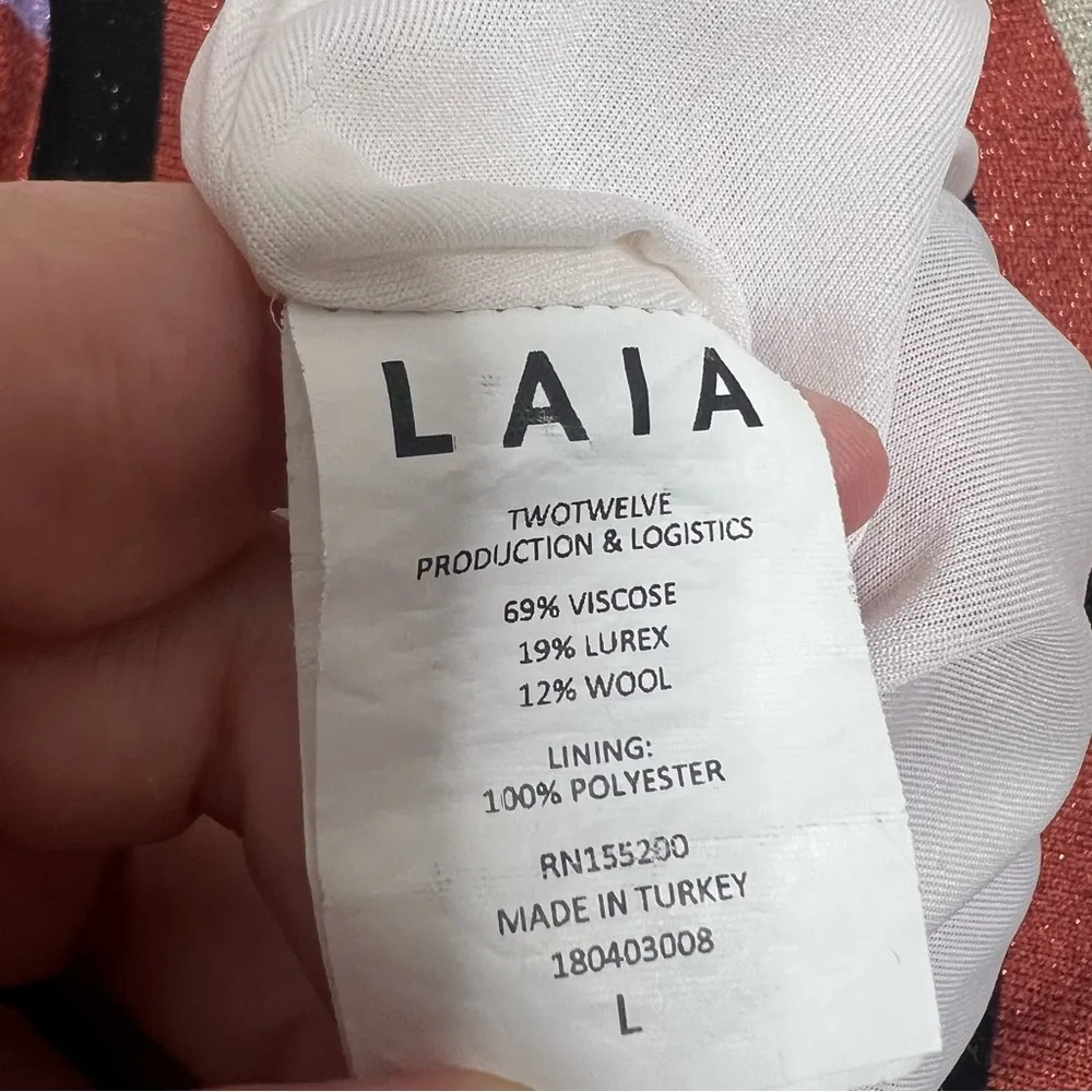 Anthropologie Laia shimmer striped midi skirt Sz L - Image 4