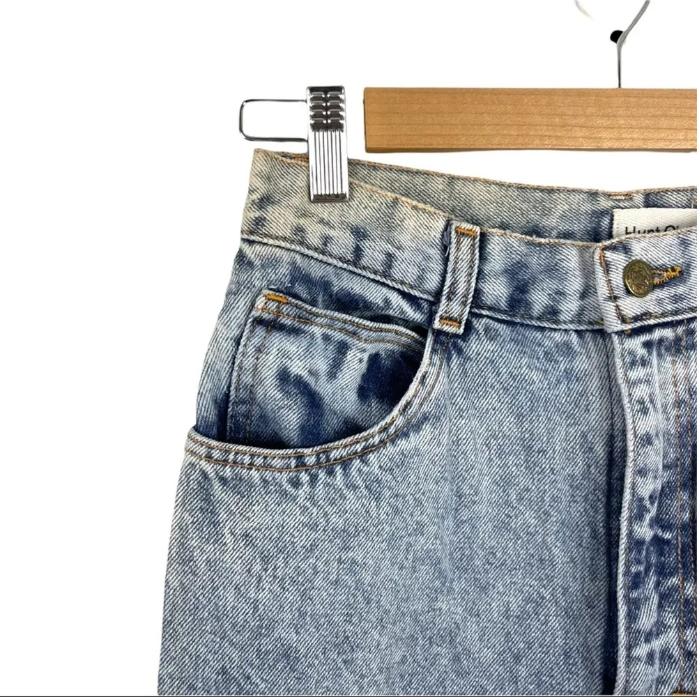 Vintage Hunt Club 12" Super High Waisted Acid Wash Mom Jeans Size 9 100% Cotton - Image 2