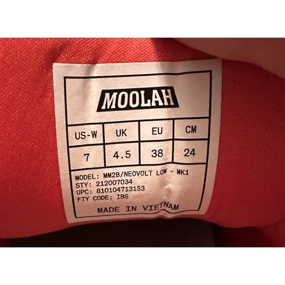 Moolah‎ Neovolt Low Women's Sneakers Size 7Aqua/Red Shoes Outdoor Sports - Image 8