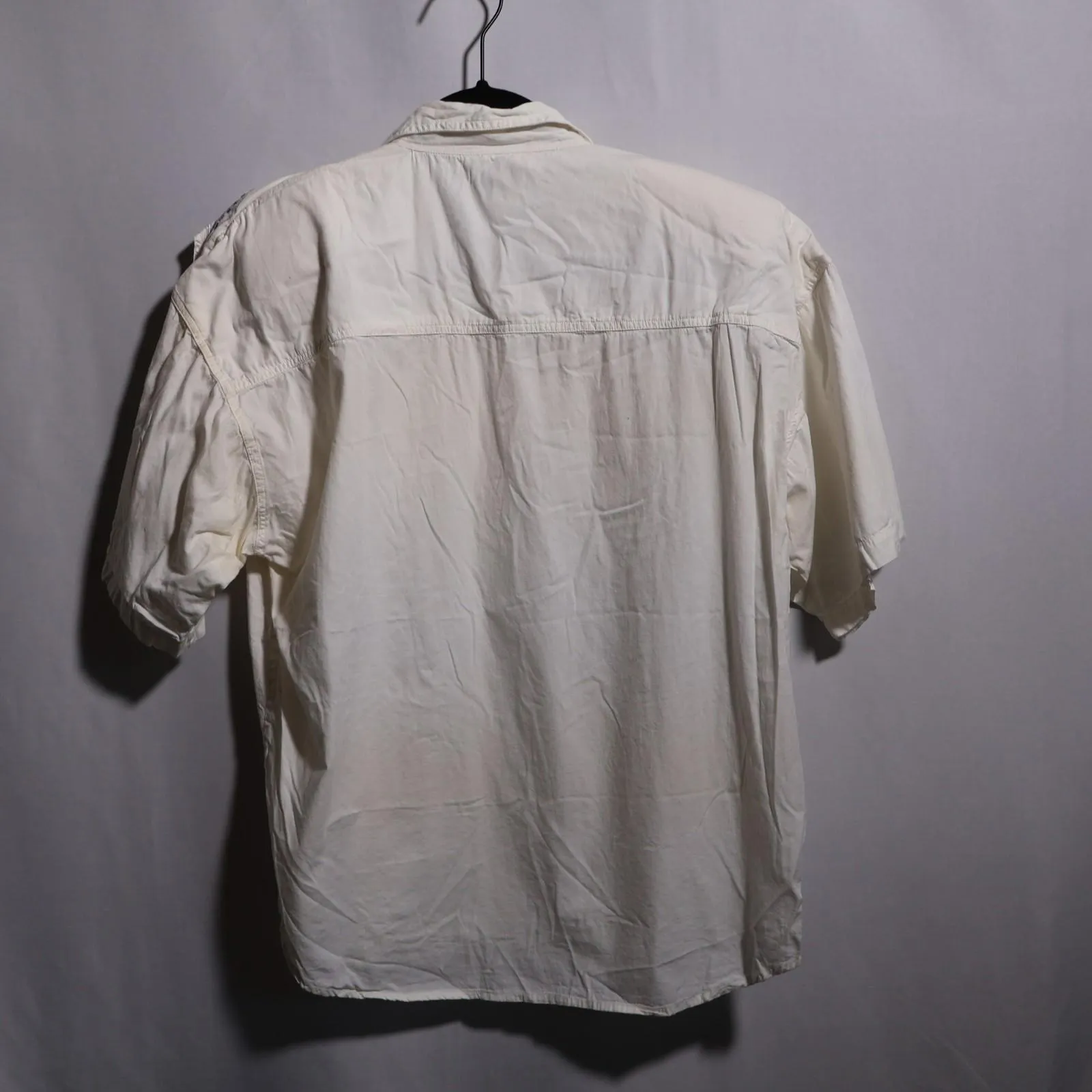 VTG 90s Rodeo Top White‎ Button Up Embroidered Beaded Shoulder Pads Cowgirl Art - Image 3