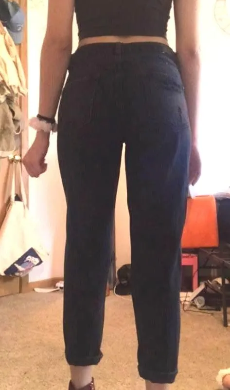 Garage Ripped Black Mom Jeans - Image 2