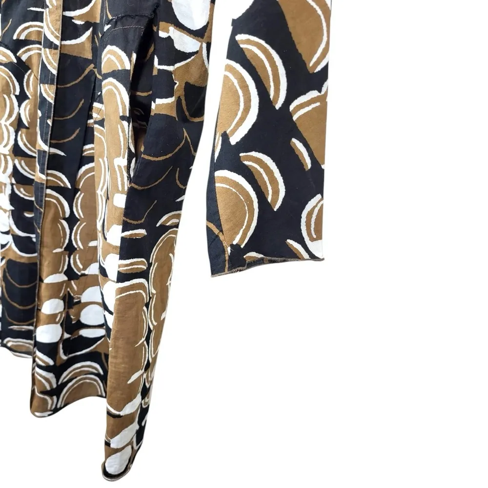 Marni Cotton Tropical Geometric Art To Wear Shift Dress in Multicolor Brown Size 6 - Image 3