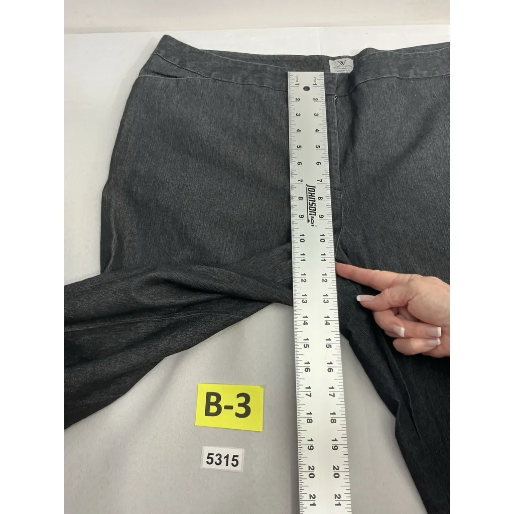 Womans Worthington Woman Modern Fit Denim Cropped Jeans 20 W Straight Wide Leg - Image 6