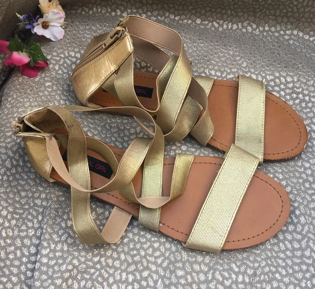 Material Girl Elastic Gladiator Sandals - Image 2