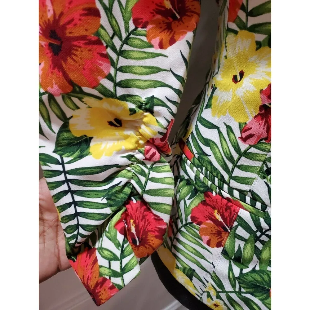 XOXO Women's Multicolor Polyester Single Breasted Fitted Casual Blazer Size M - Image 5