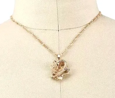 Cool Dragon Necklace Gold - Image 2