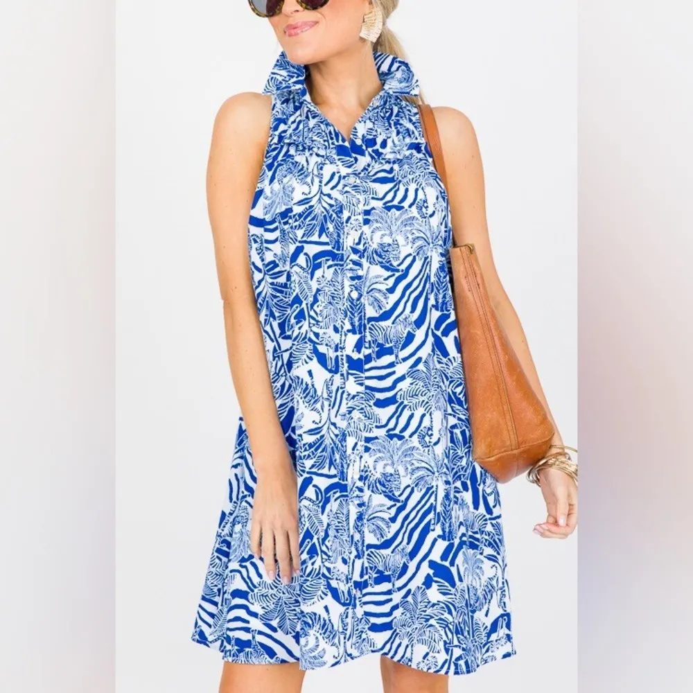 Fabrik Safari Button Down Dress size M Blue Size M - Image 10