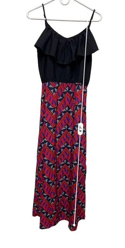 APX *B3G1‎ Indulge Women size Large Maxi Dress Sleeveless Aztec Print - Image 6