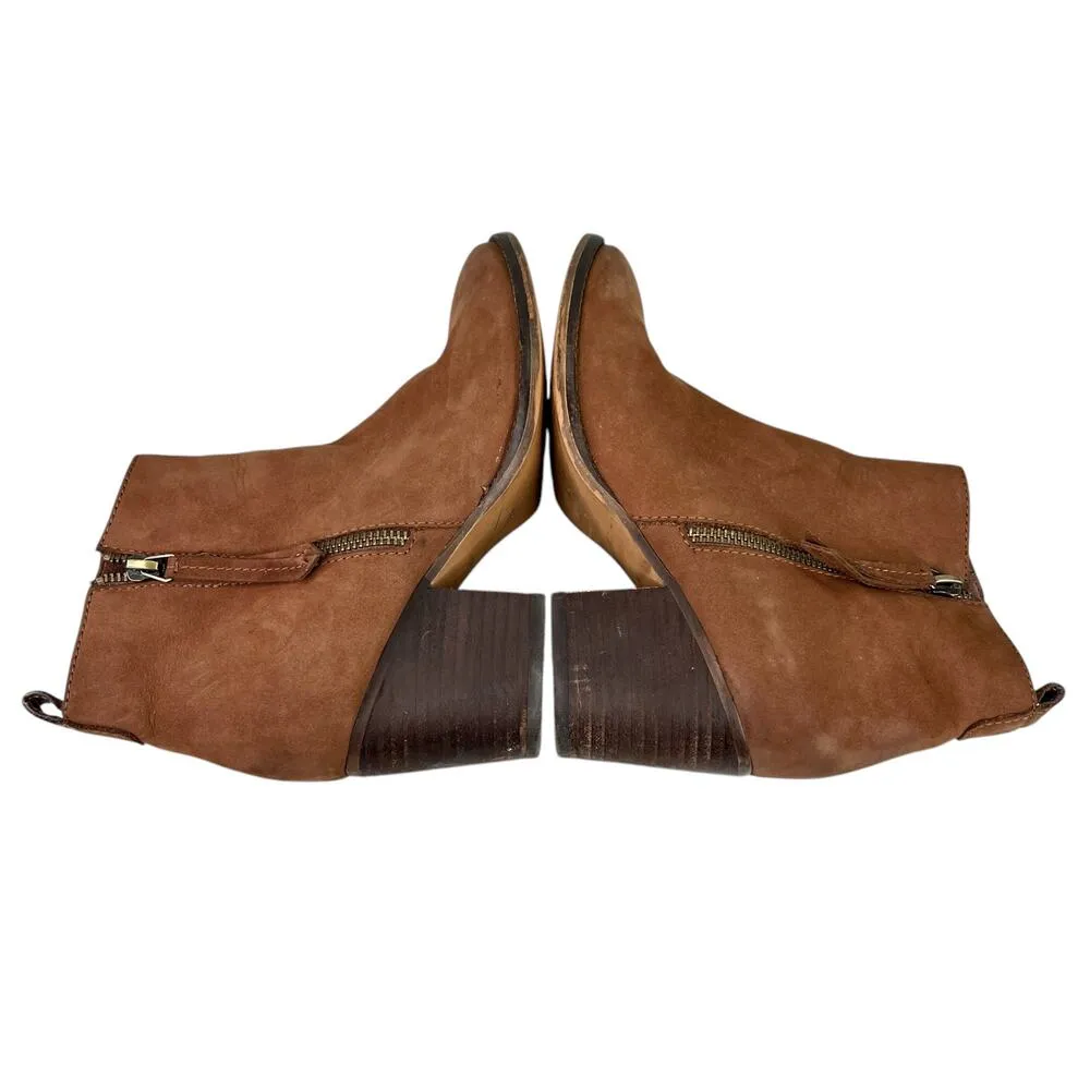 Blondo Waterproof Leather Booties Brown 8.5M Double Zipper - Image 10