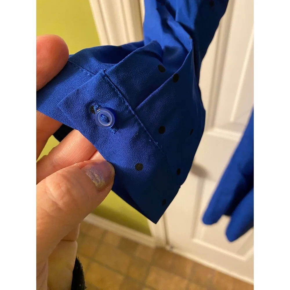 Beautiful Lightweight Target Merona XL blue polka dot Dress - Image 6