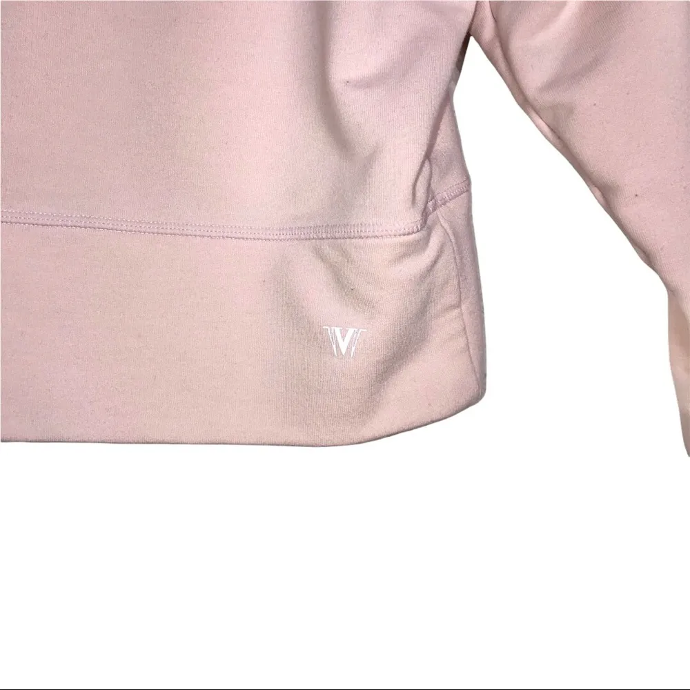 Ivory Lane Collective Pink Terry Cloth Cropped Pullover Crewneck Sweatshirt Size 4 - Image 7