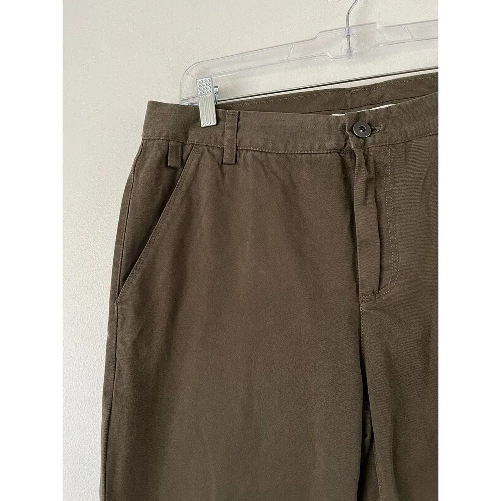 NWOT Everlane Olive Green High Waisted Straight Leg Cotton Chino Pants Womens 32 - Image 4