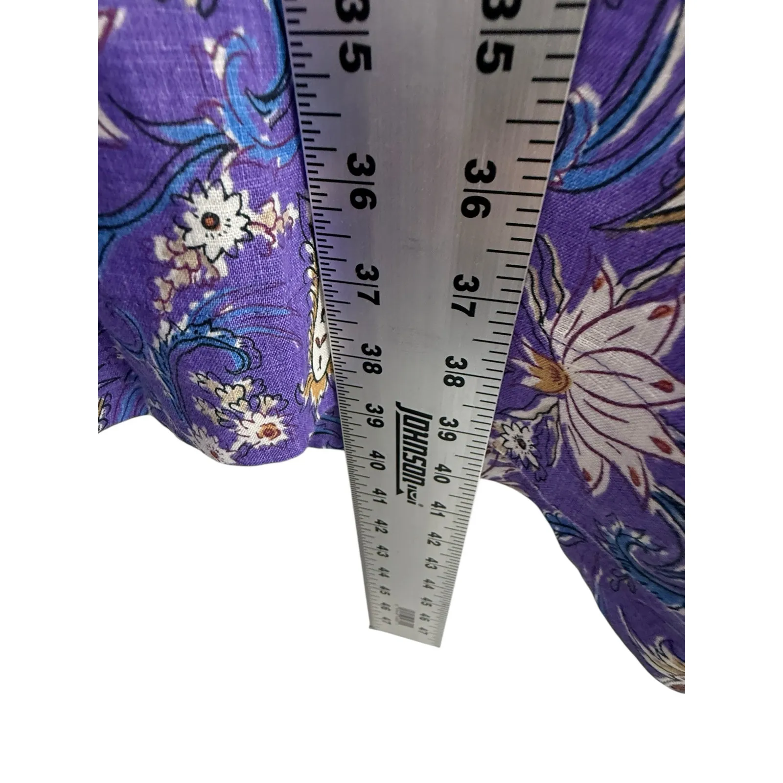 J.Jill Love Linen Purple Floral Sleeveless Dress XL Boho Cottagecore Summer - Image 7