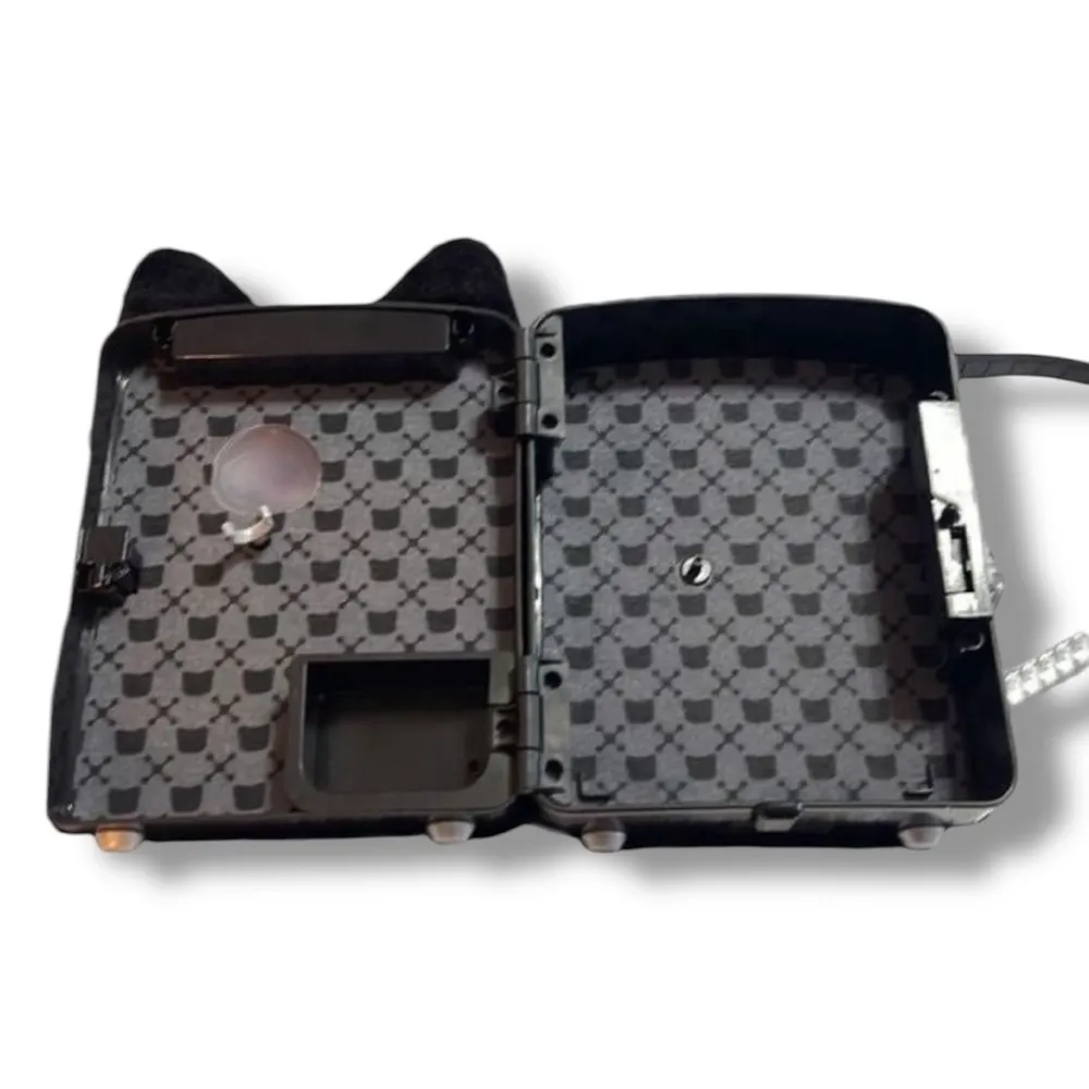 Kitty Cat Black Furry Hard Case Backpack - Image 5