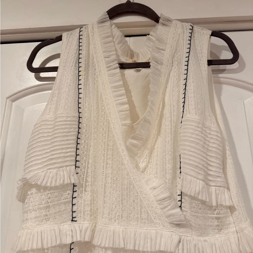 Soft Surroundings‎ White Lace Dress irregular hem medium - Image 6