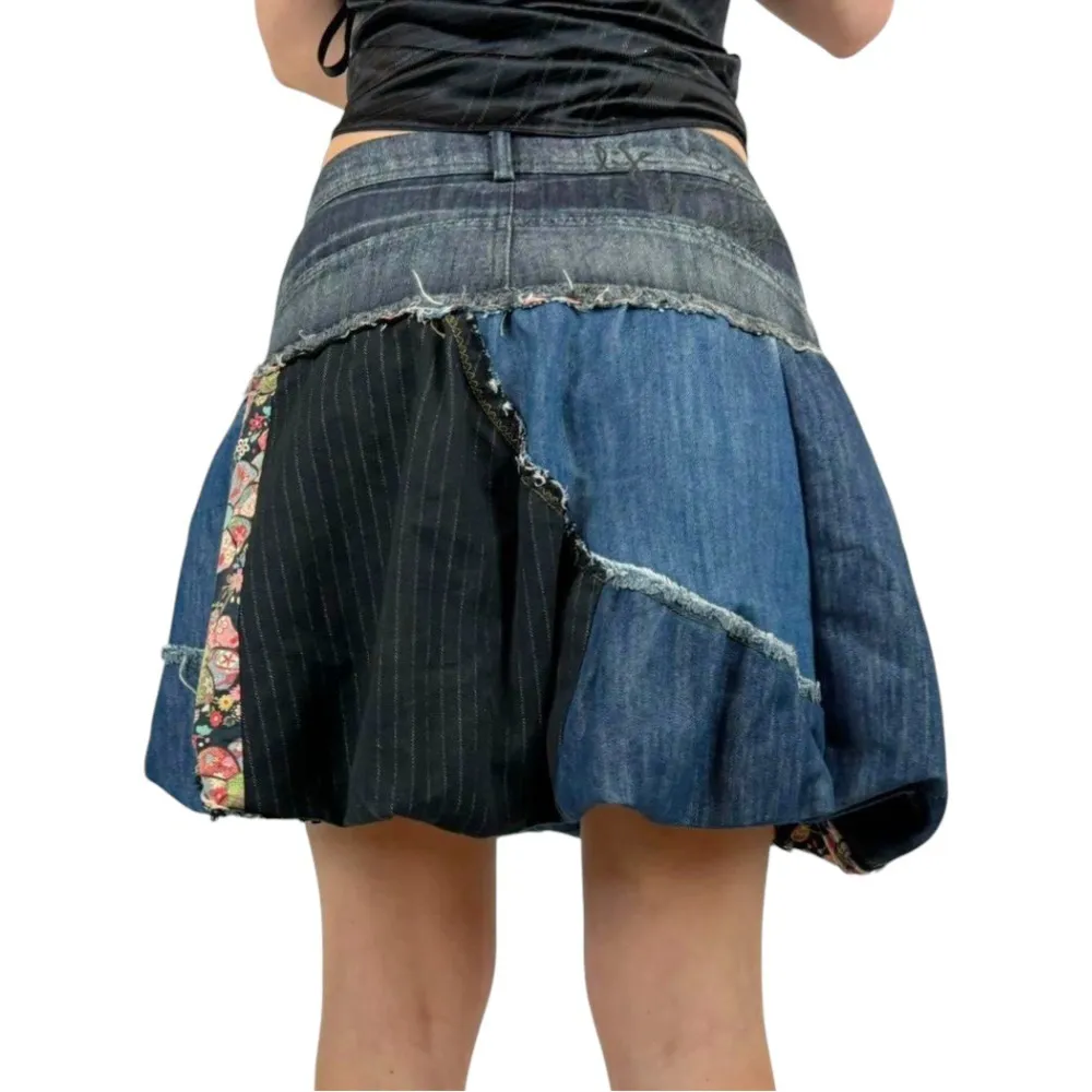 DESIGUAL DENIM PATCHWORK BALLOON SKIRT  size 36 / medium NWT €74 - Image 12