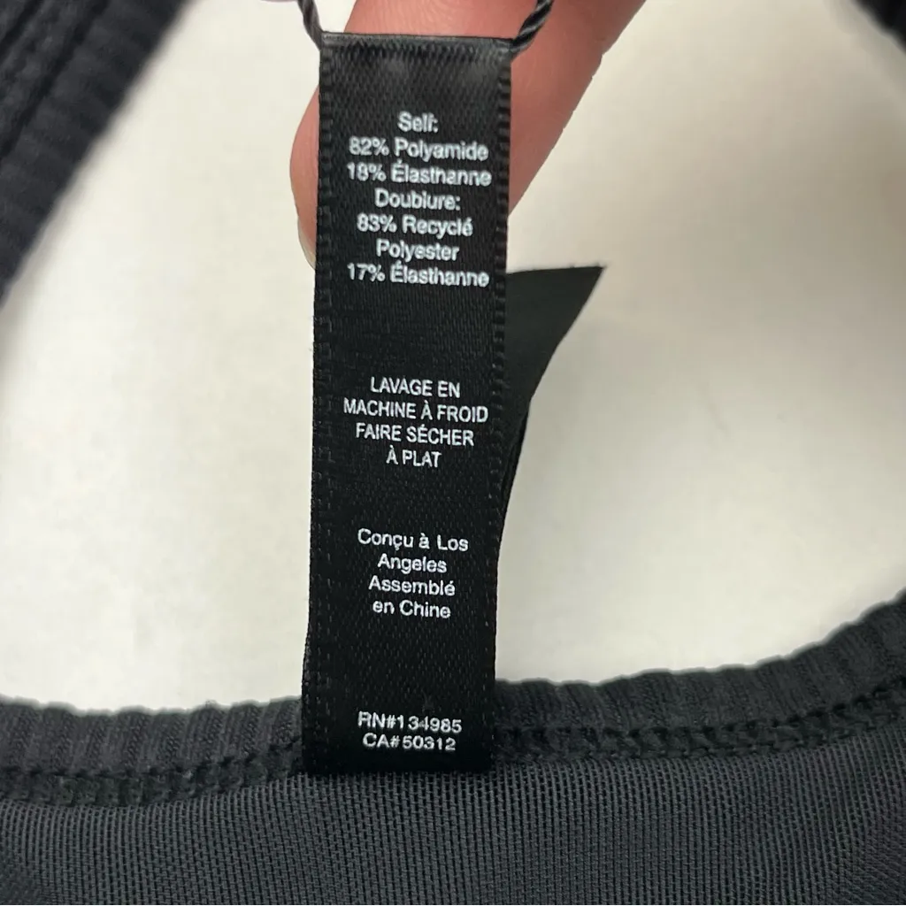 For Love & Lemons Ribbed Black Bodysuit Tank Thong Back Womens Size‎ XS NEW - Image 5