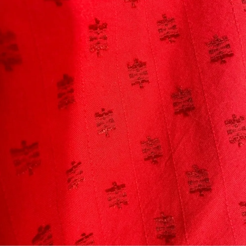 NWT Bright Red Embroidered Peasant Boho Style Blouse Top 3/4 Sleeve Summer New - Image 3